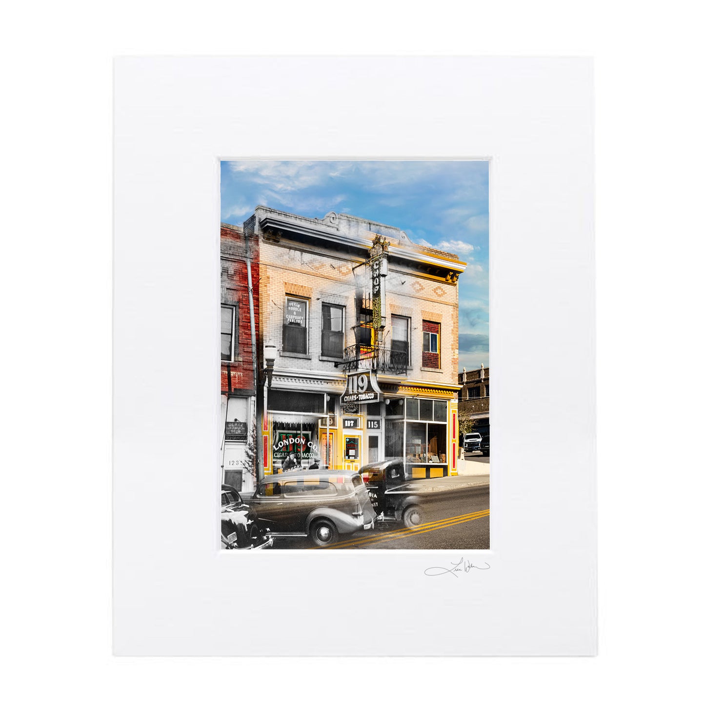 Pekin Noodle Parlor Butte, Montana - Matted Print