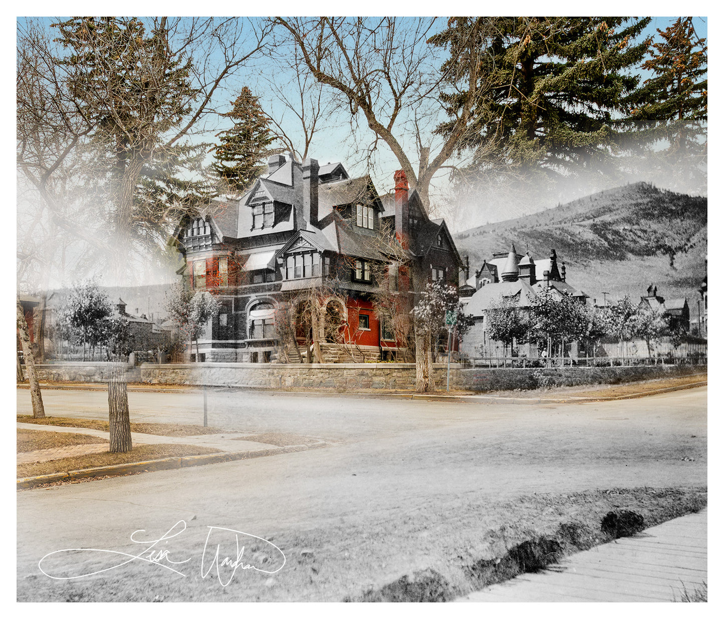 Ashby House - Helena, Montana - Matted Print