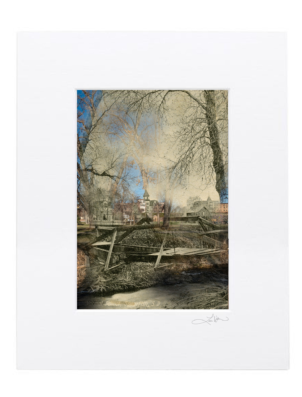 Black Hills State University and Spearfish Normal School - Matted Print