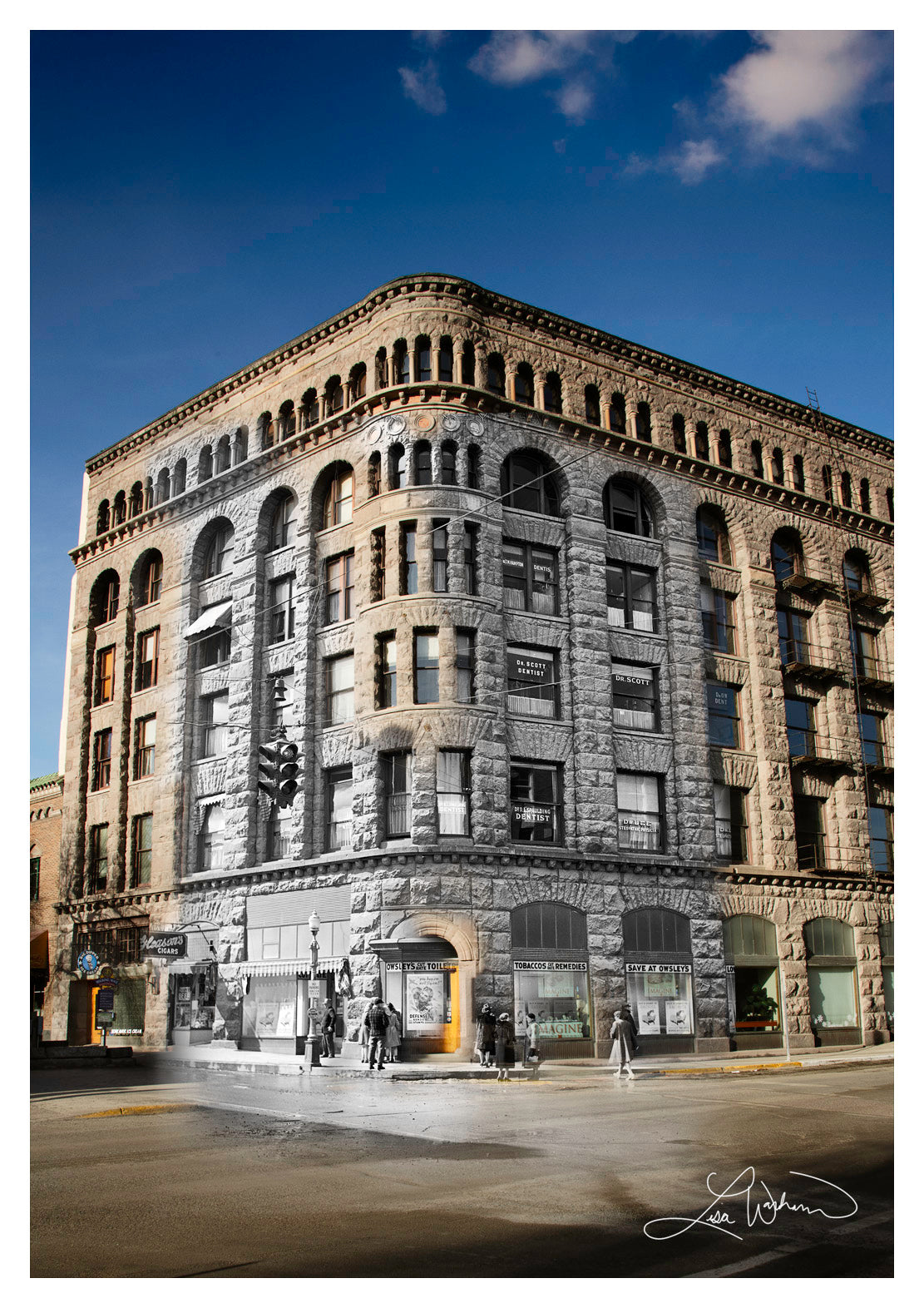 The Power Block: Helena, Montana - Framed and Matted Print