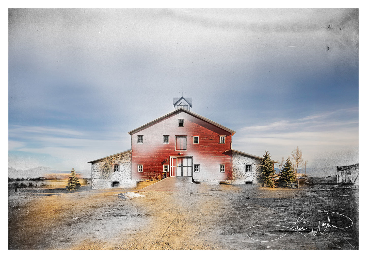 W.C. Child Ranch (Kleffner Ranch), Helena, Montana - Matted Print