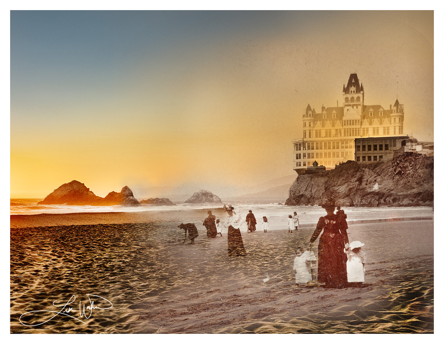 Cliff House, Ocean Beach - San Francisco, California - Matted Print