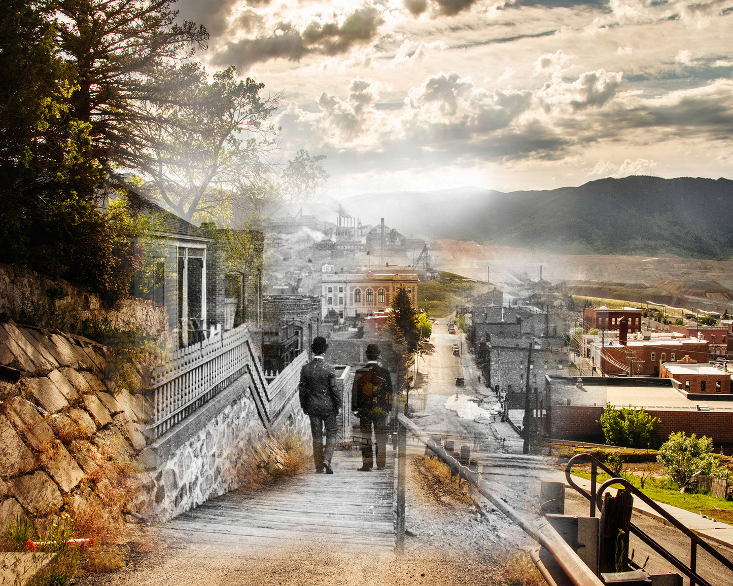 Copper Street - Framed and Matted Print