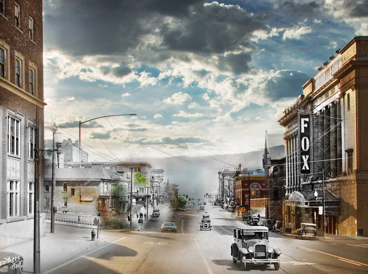 Motherlode and Fox Theatres - Framed and Matted Print