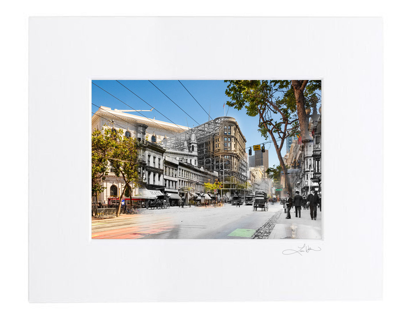 Flood Building Construction, San Francisco, California - Matted Print