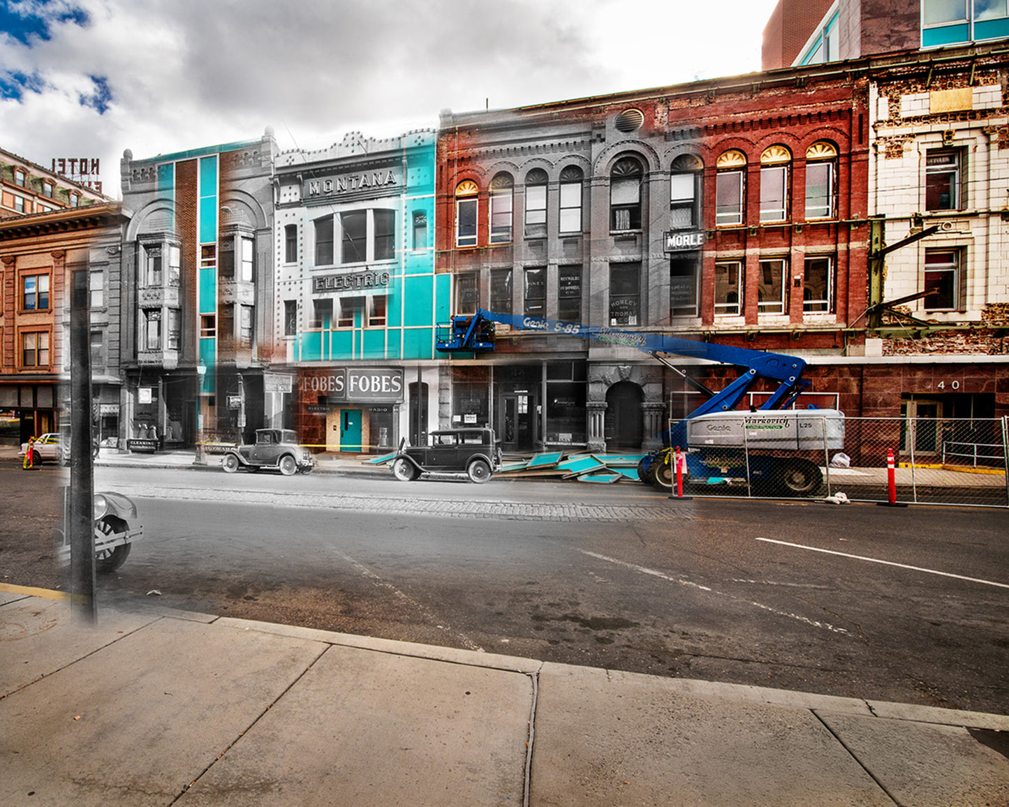 NorthWestern Energy Old Buildings - Framed and Matted Print