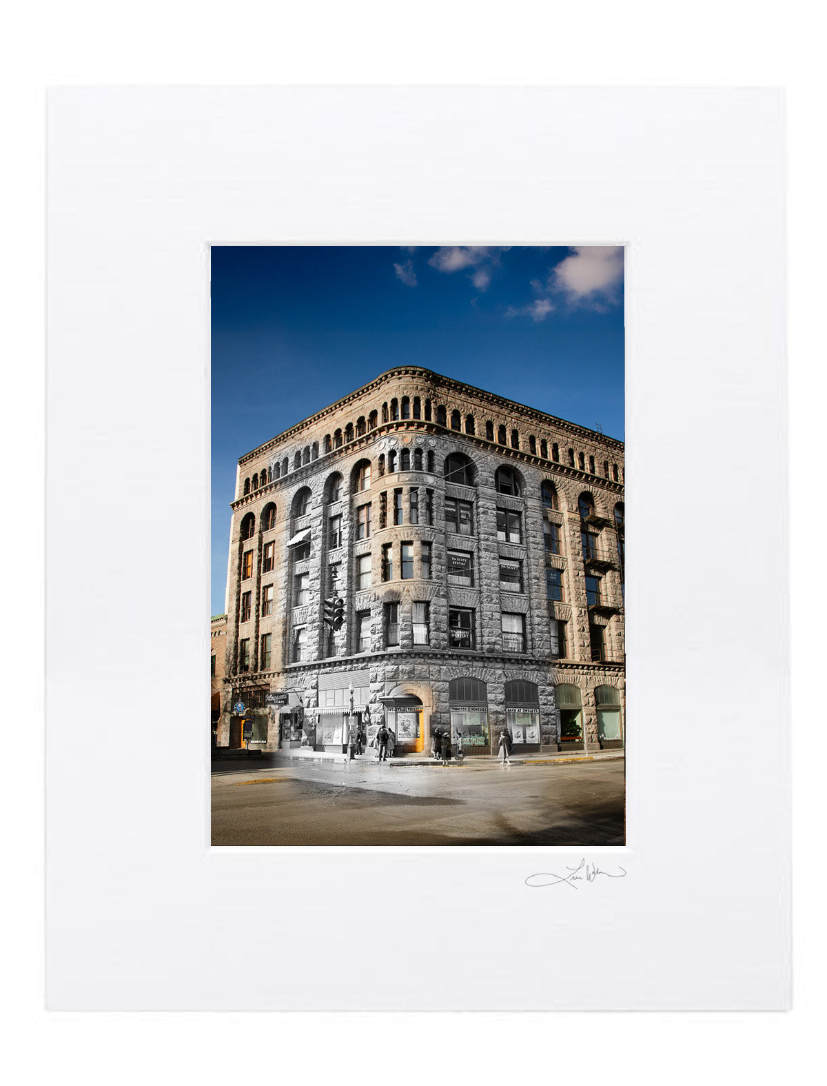 The Power Block: Helena, Montana - Matted Print