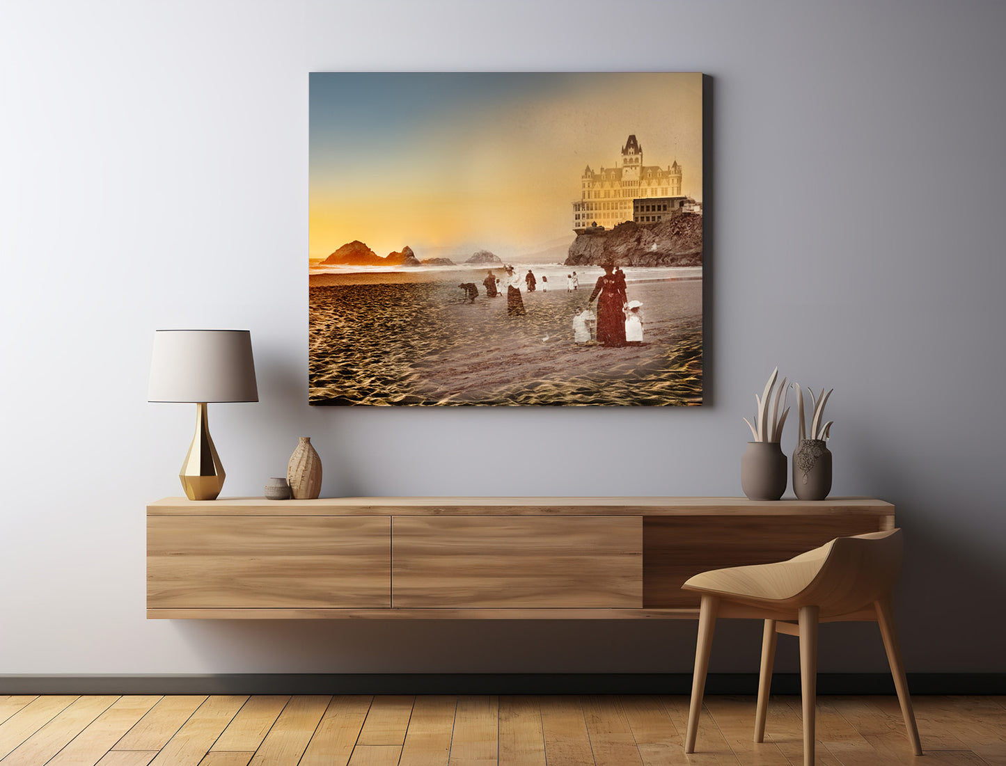 Cliff House, Ocean Beach - San Francisco, California - Canvas Gallery Wrap