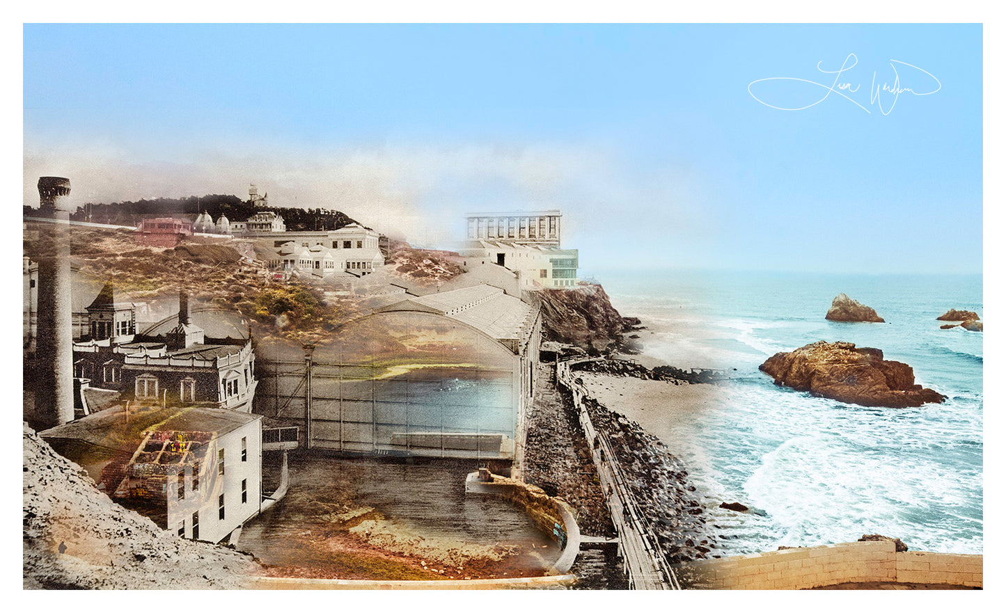 Sutro Baths, Ocean Beach - San Francisco, California - Canvas Gallery Wrap