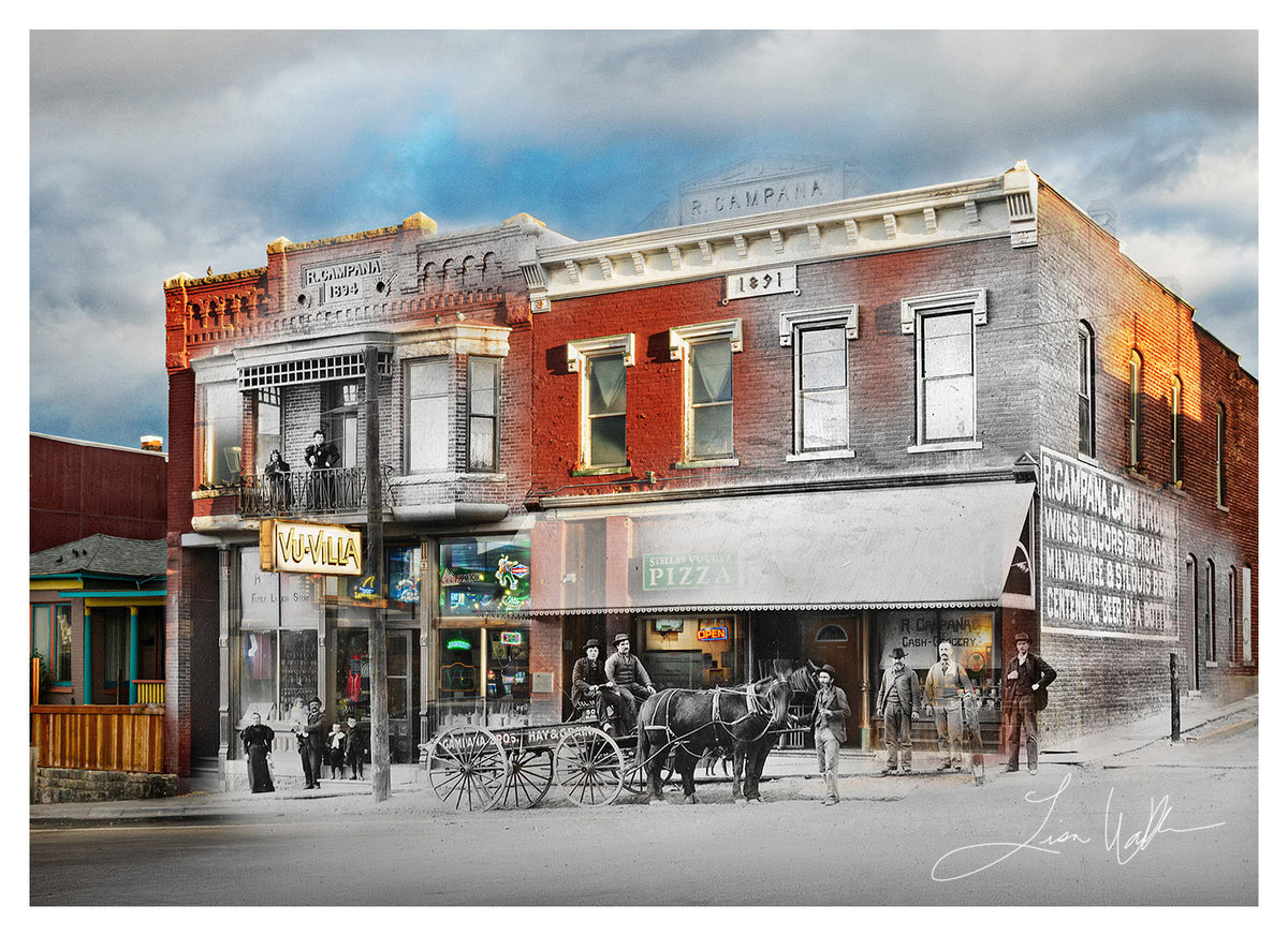 Vu Villa, Butte, Montana - Canvas Gallery Wrap