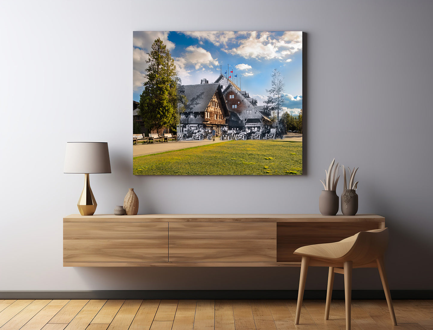 Old Faithful Inn - Canvas Gallery Wrap