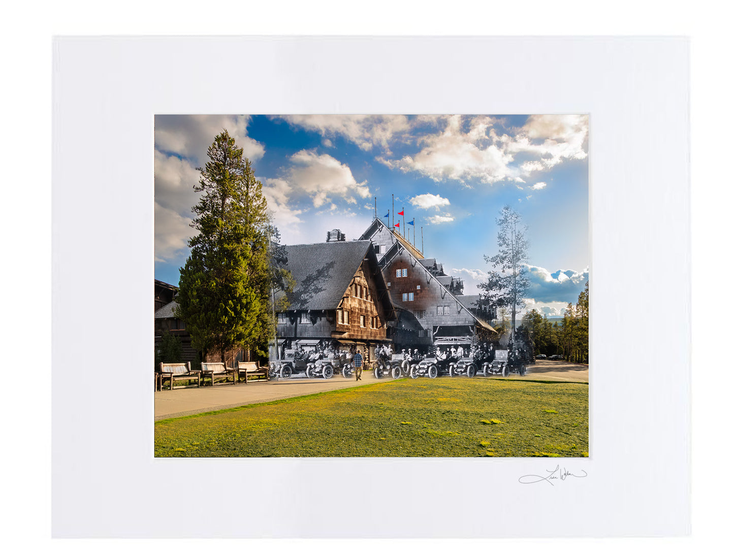 Old Faithful Inn - Matted Print