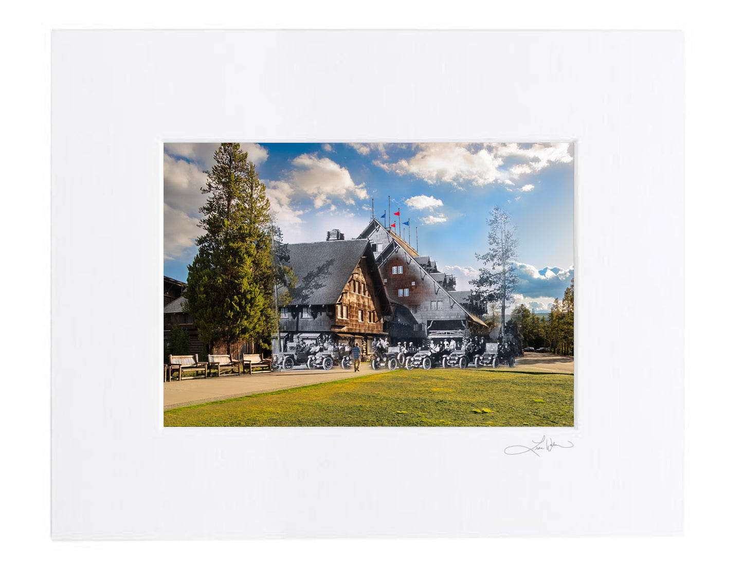 Old Faithful Inn - Matted Print