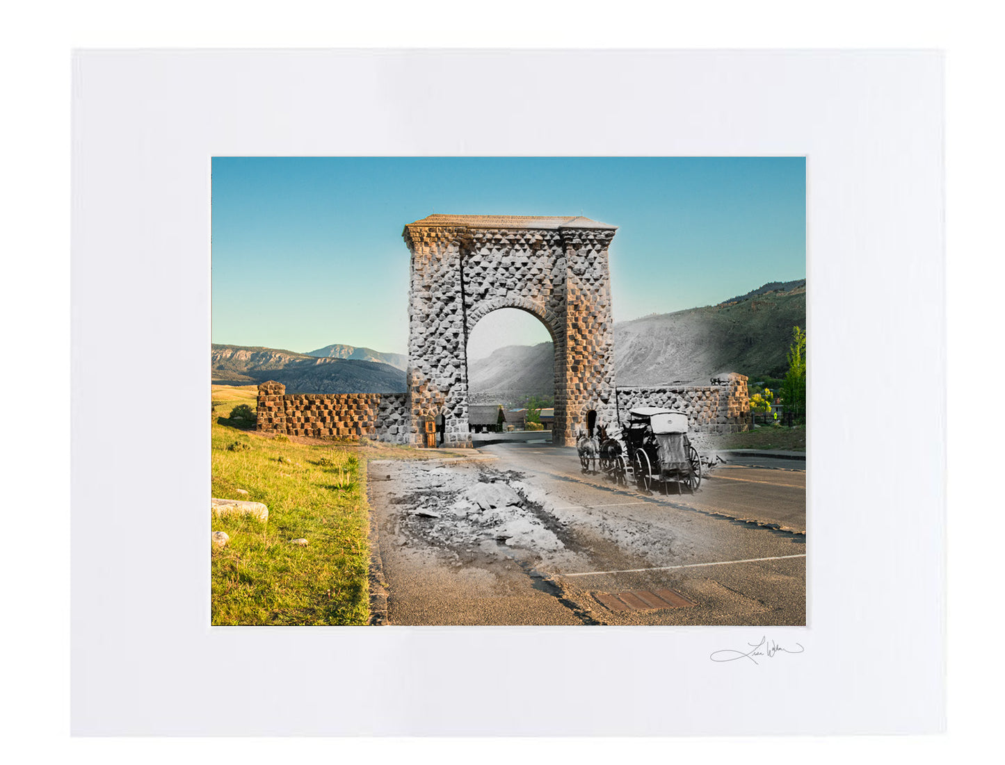 North Gardiner Entrance Arch - Matted Print