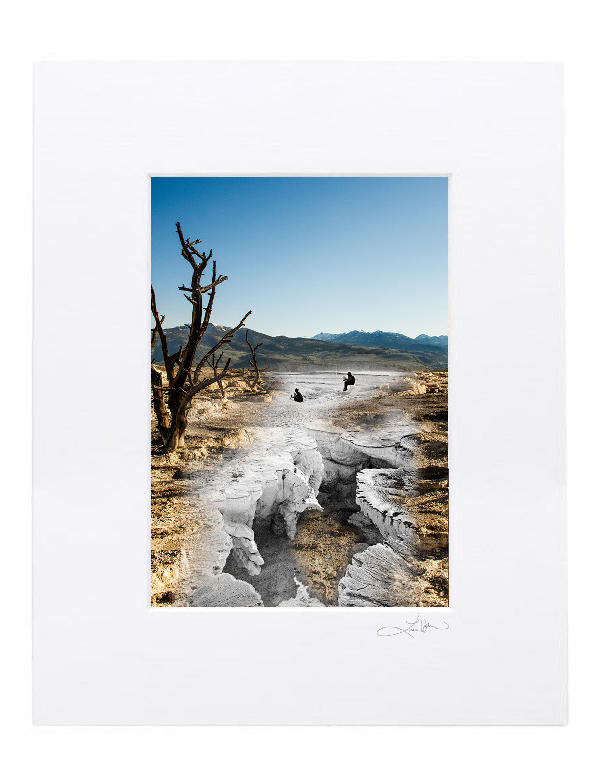 Crater at Mammoth Hot Springs, Yellowstone - Matted Print