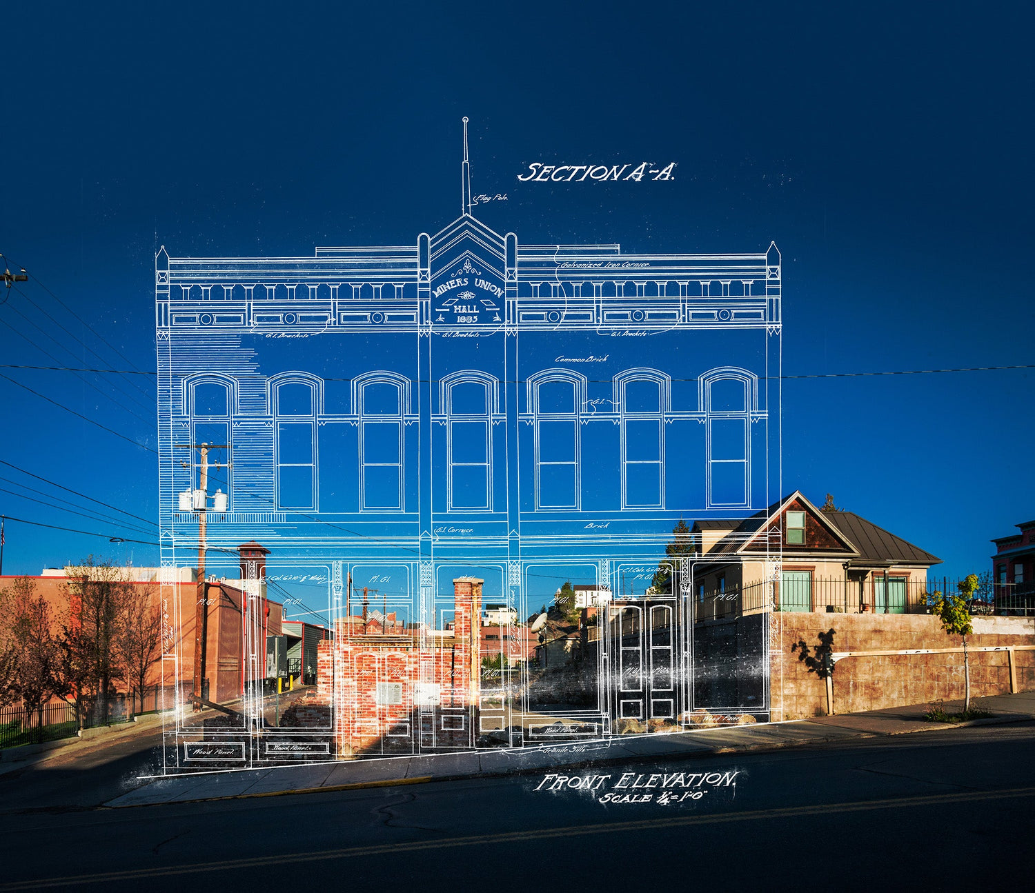 Miners Union Building Blueprint - Butte, Montana