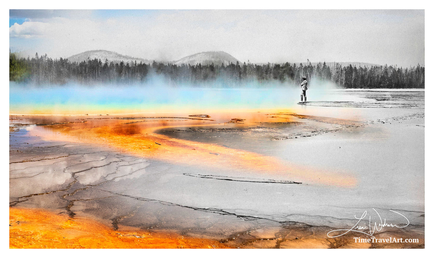 Grand Prismatic Edge - Yellowstone National Park