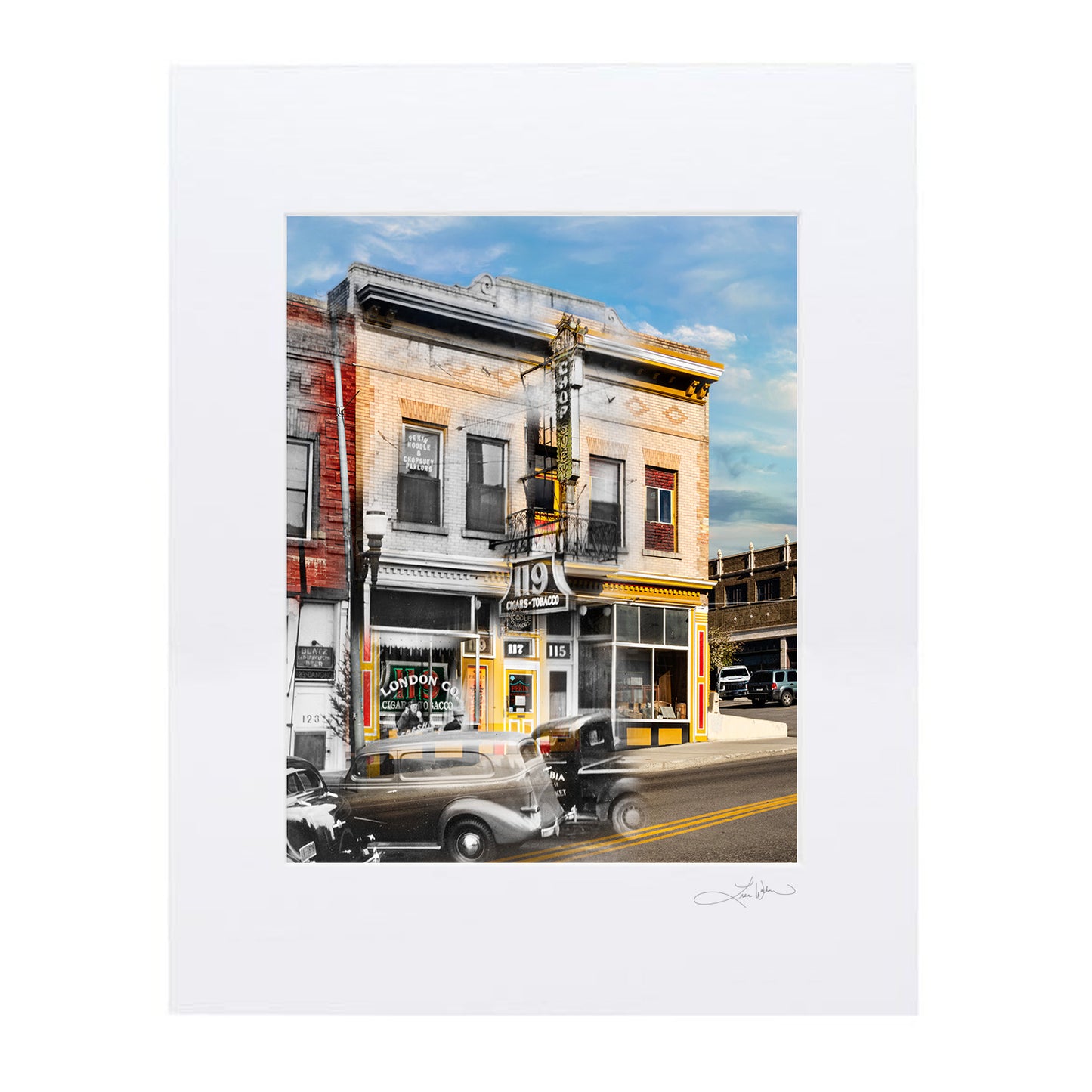 Pekin Noodle Parlor Butte, Montana - Matted Print