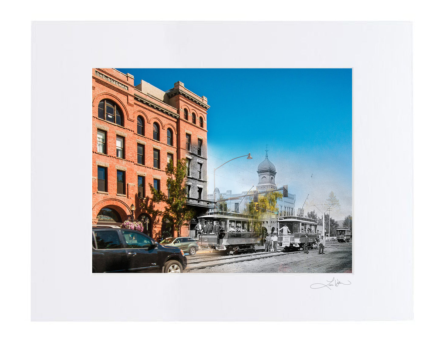 Bozeman Hotel - Matted Print