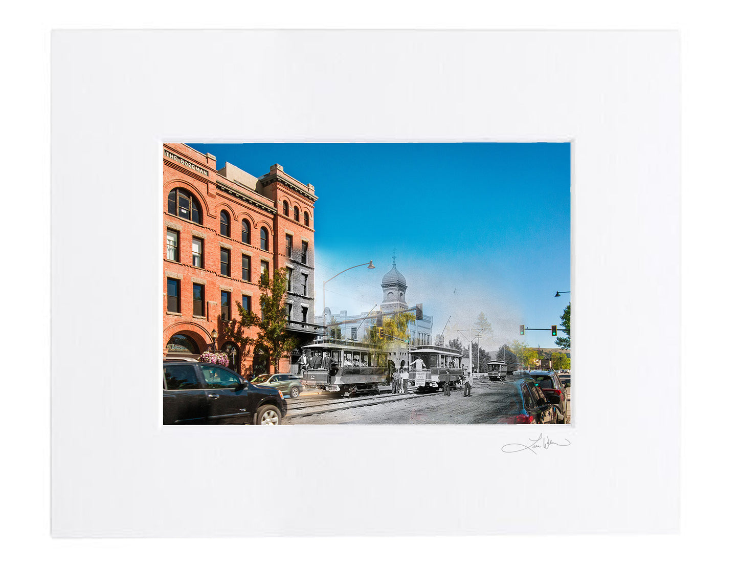 Bozeman Hotel - Matted Print