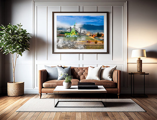 An Ri Ra and Original Mine, Butte MT - Framed and Matted Print