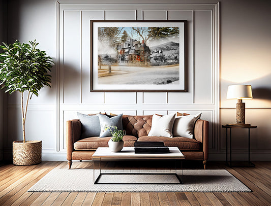 Ashby House -  Helena, Montana - Framed and Matted Print