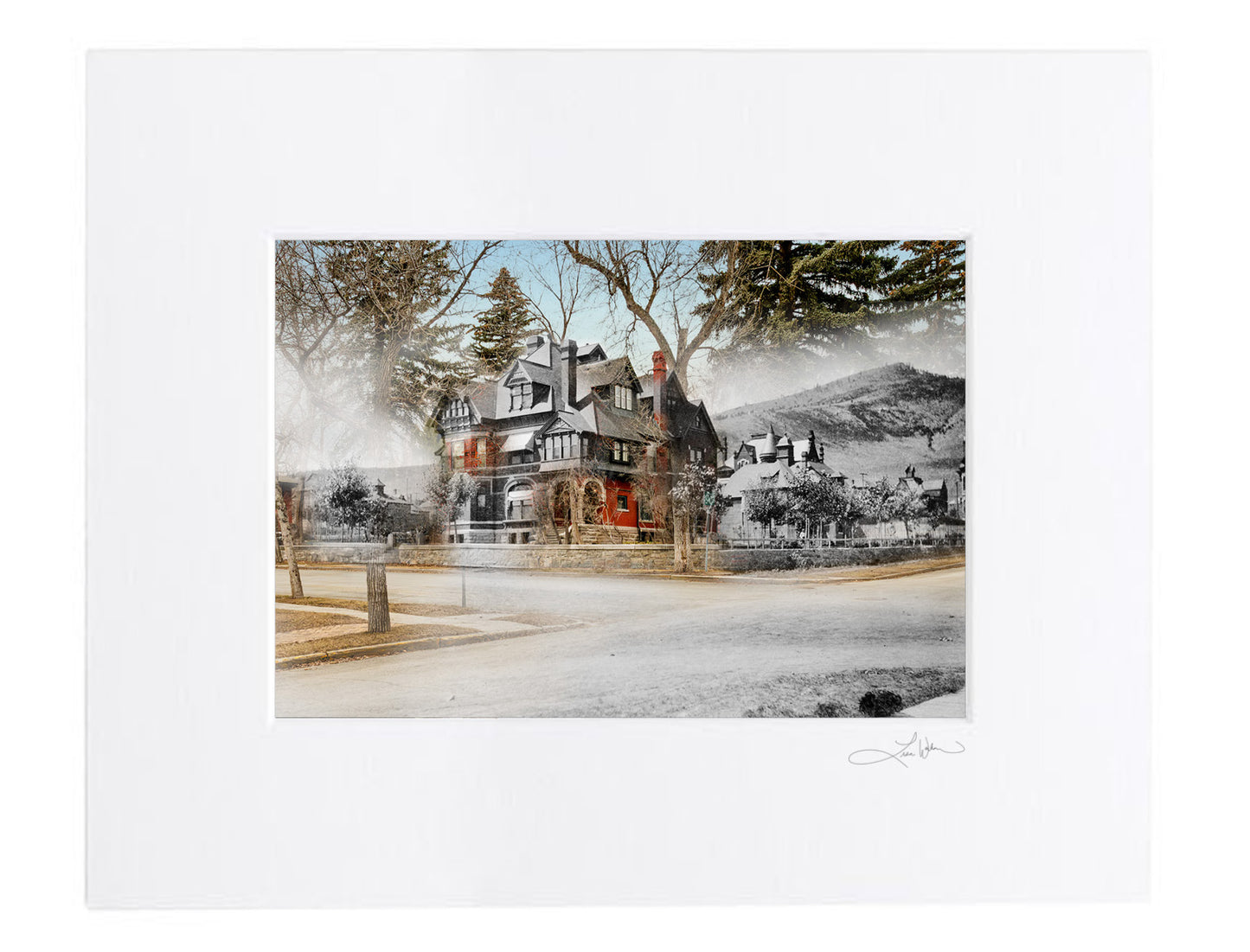 Ashby House -  Helena, Montana - Matted Print