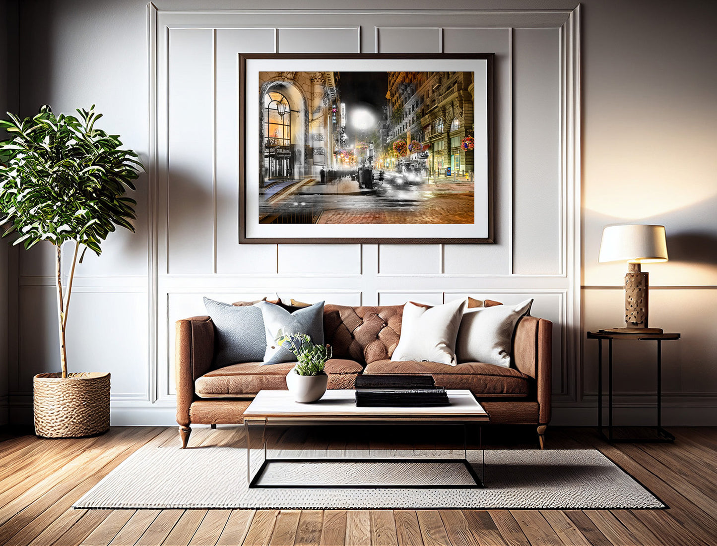Axiom and Market Streets, San Francisco, California - Framed and Matted Print