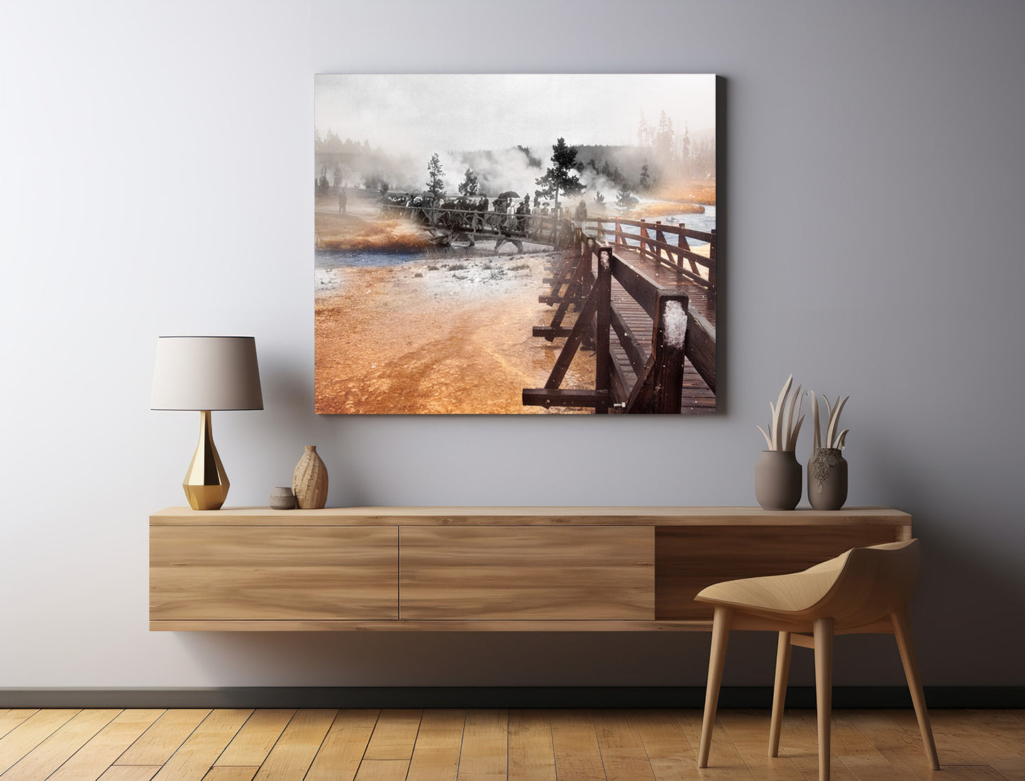 Black Sand Basin, Yellowstone National Park - Canvas Gallery Wrap