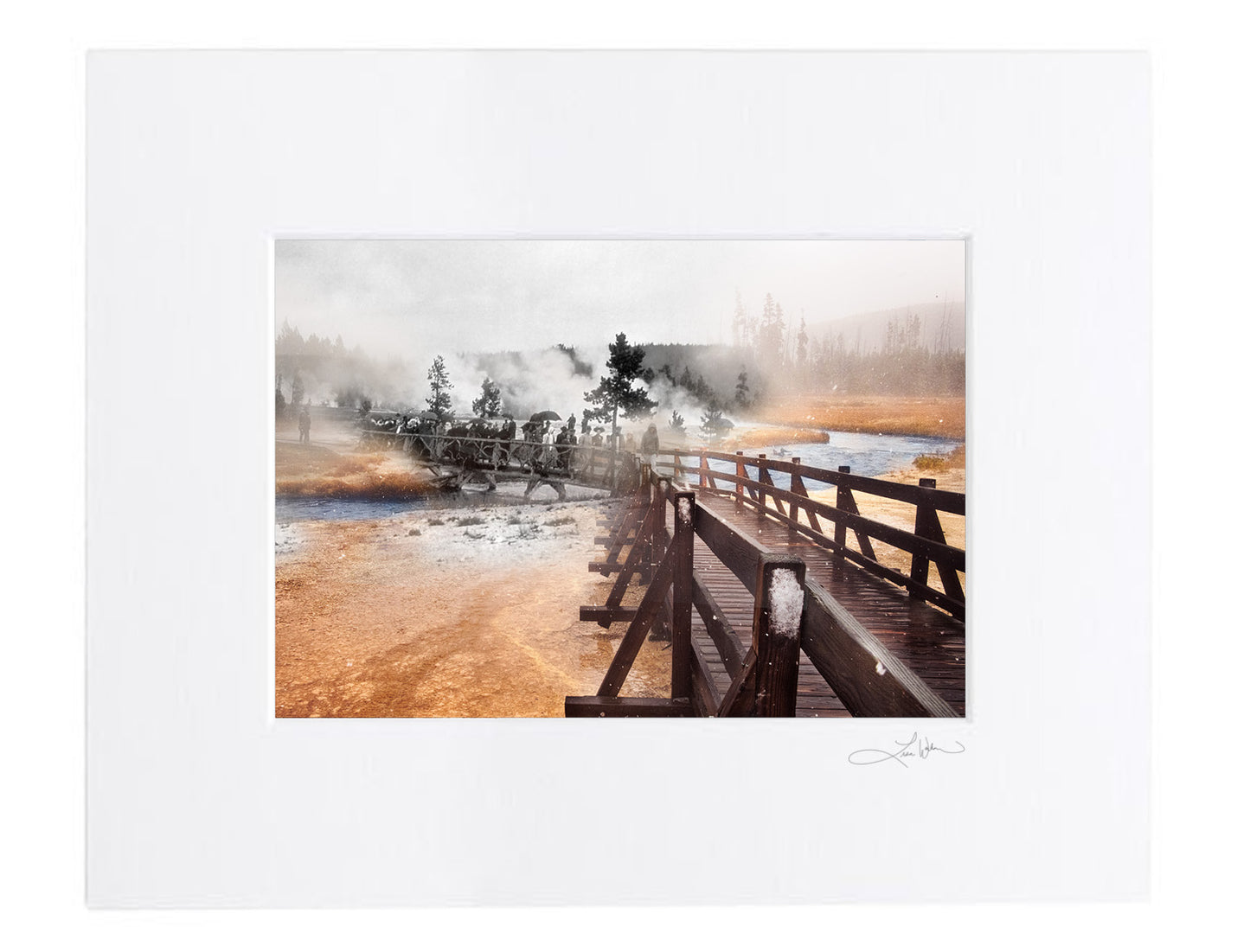 Black Sand Basin, Yellowstone National Park - Matted Print