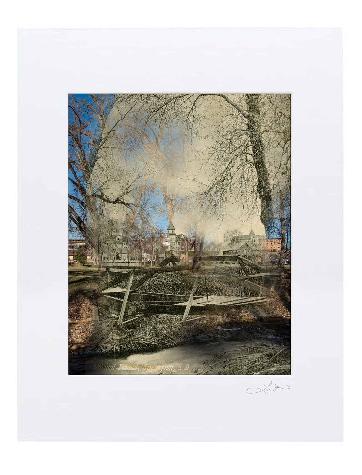 Black Hills State University and Spearfish Normal School - Matted Print