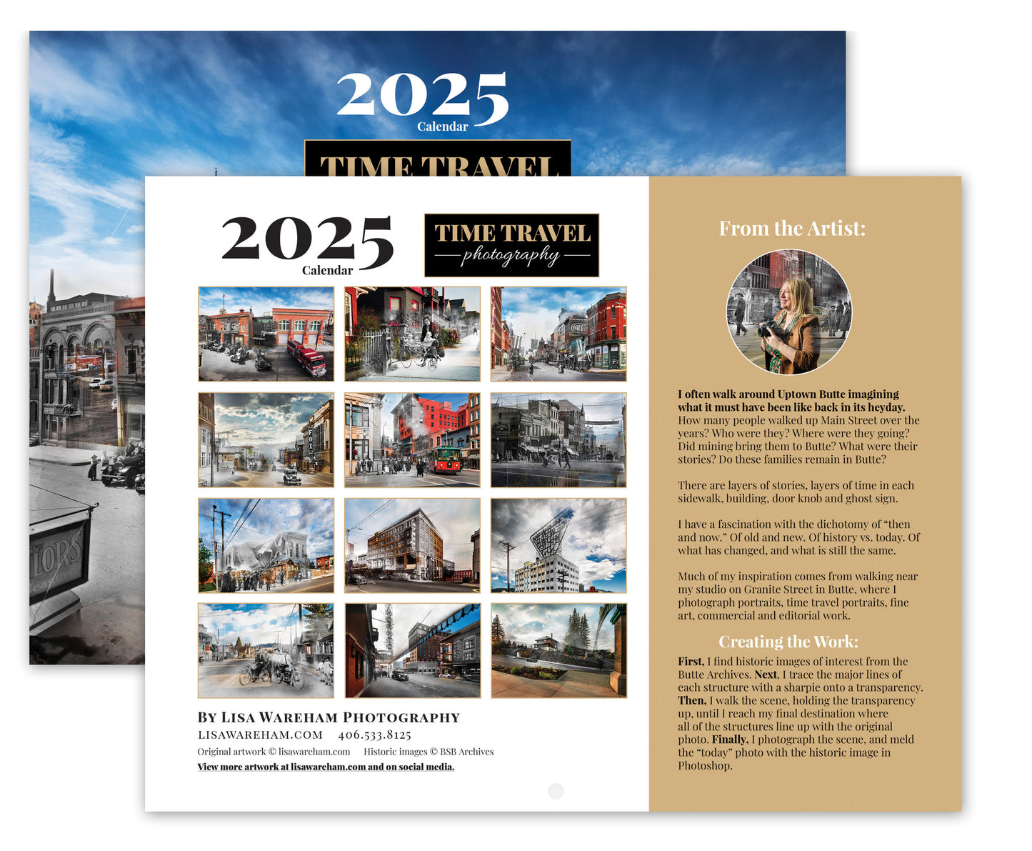 2025 Calendar - Time Travel - Butte, Montana