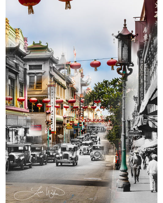 Chinatown -  San Francisco, California - Matted Print