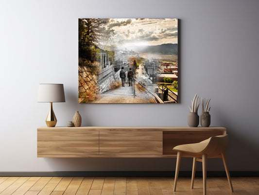 Copper Street Stroll - Canvas Gallery Wrap