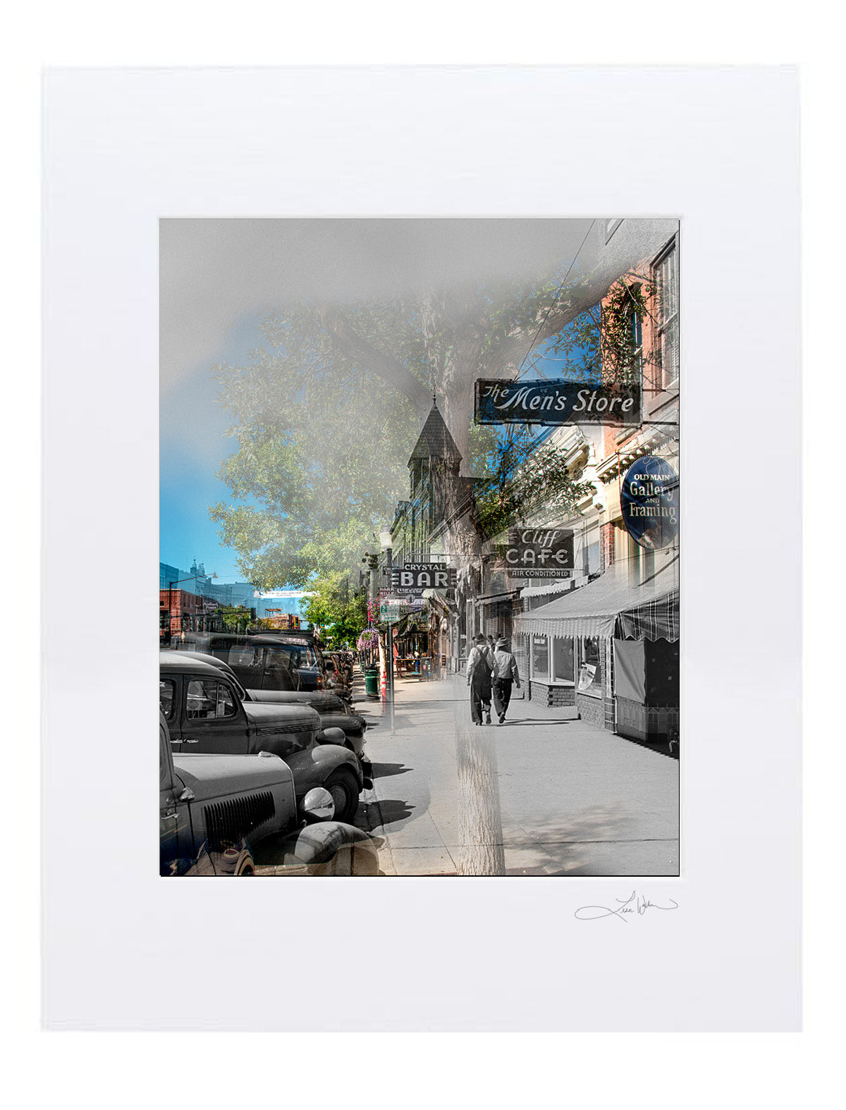 Crystal Bar in Bozeman - Matted Print