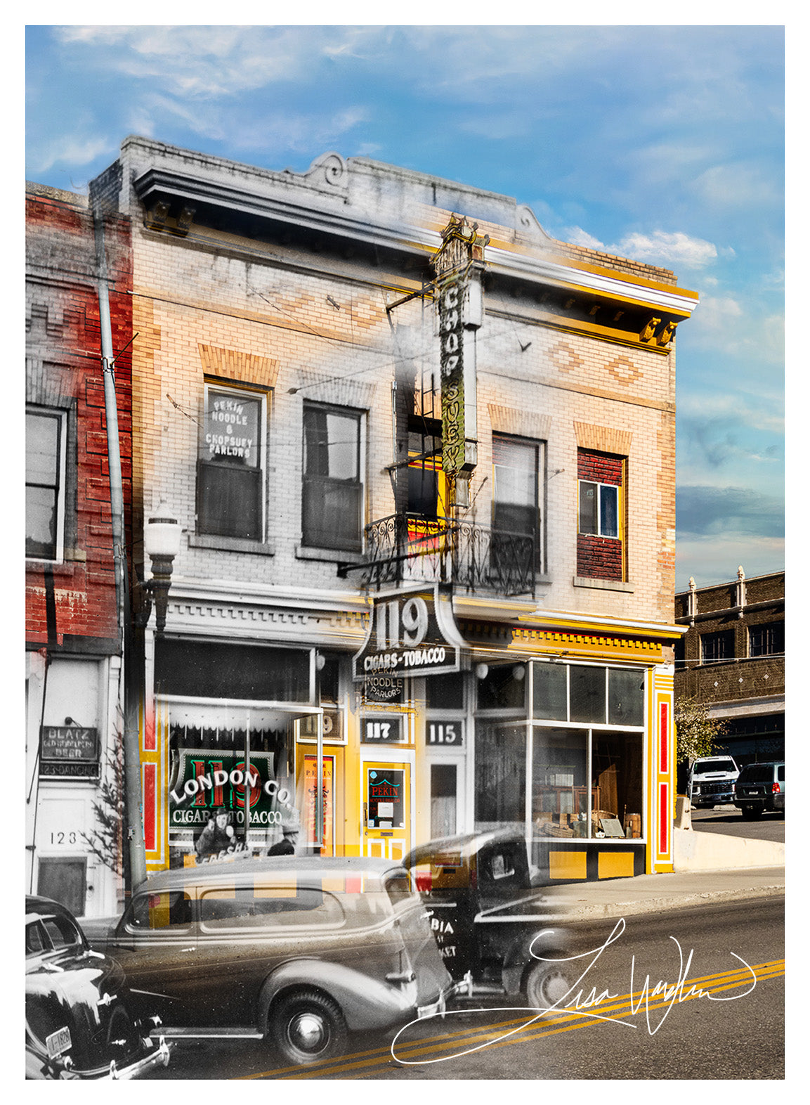 Pekin Noodle Parlor Butte, Montana - Matted Print