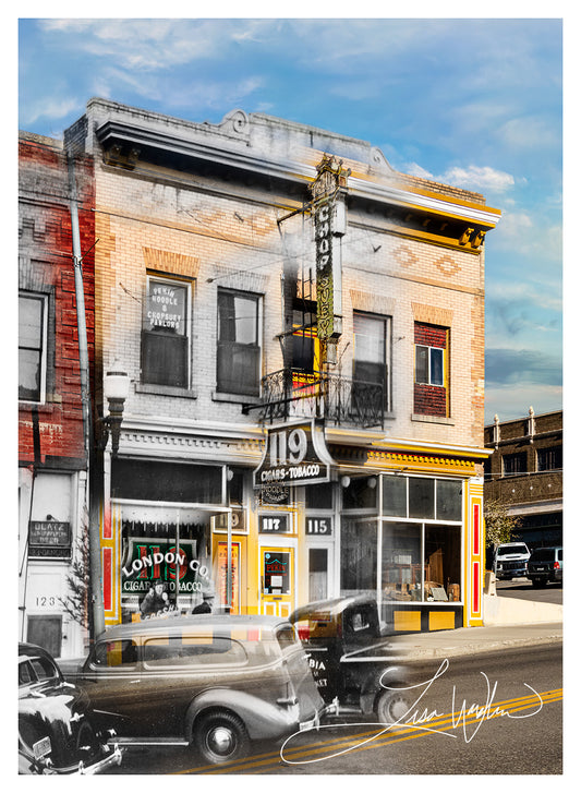 Pekin Noodle Parlor Butte, Montana - Matted Print