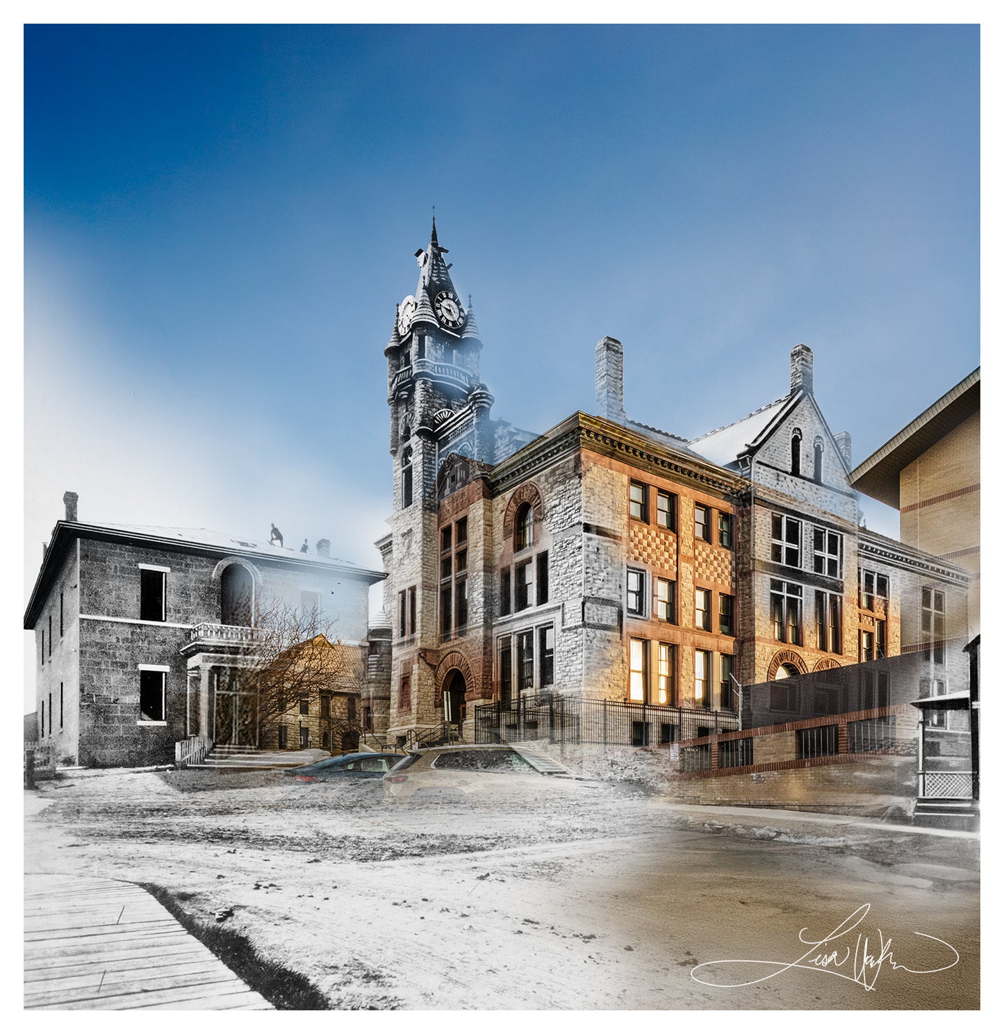 Lewis and Clark County Courthouse, Helena, Montana - Matted Print