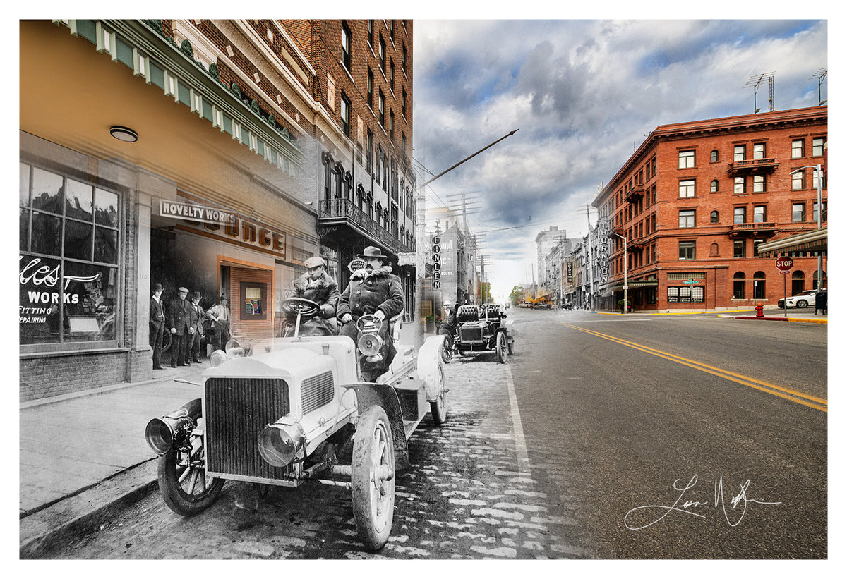 Cavalier Lunge and Finlen hotel, Butte Montana  - Matted Print