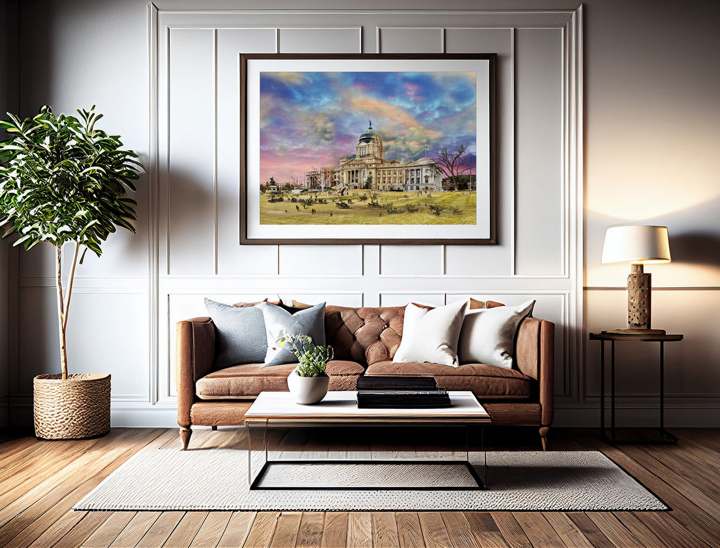 Montana State Capitol, Helena, Montana - Framed and Matted Print