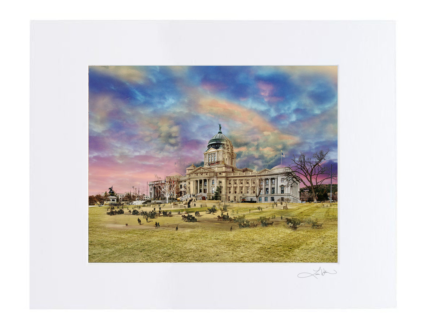 Montana State Capitol, Helena, Montana - Matted Print