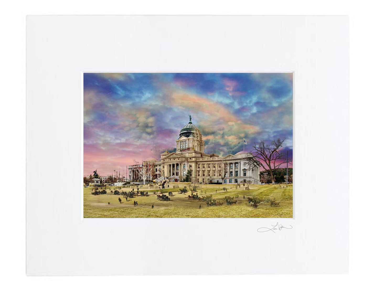 Montana State Capitol, Helena, Montana - Matted Print