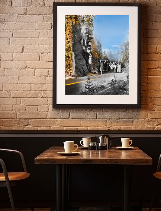 Hold Up Rock, Yellowstone National Park - Framed and Matted Print