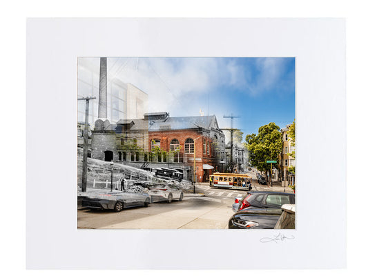 Cable Car Museum Original Barn, San Francisco, California - Matted Print