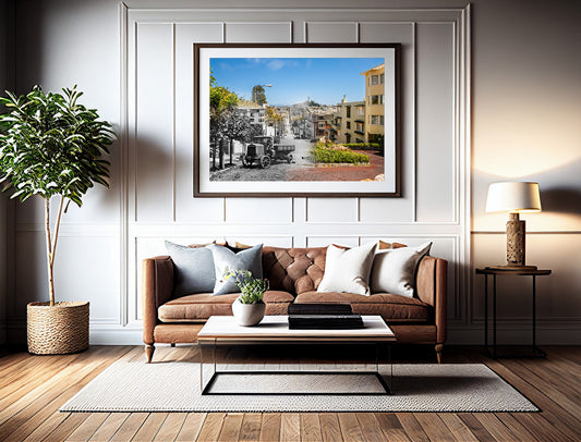 Cable Car Museum Original Barn, San Francisco, California - Framed and Matted Print