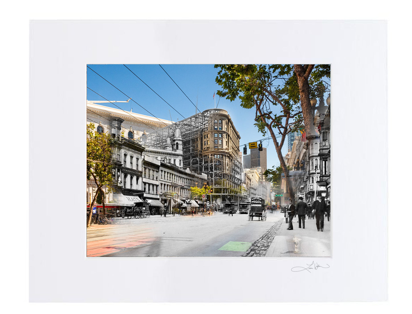 Flood Building Construction, San Francisco, California - Matted Print
