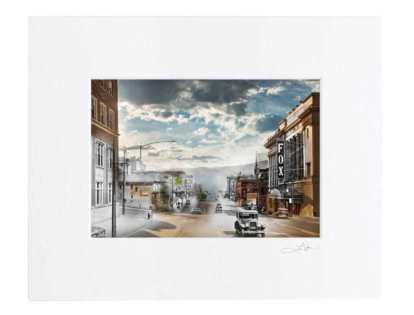 Motherlode and Fox Theatres - Matted Print