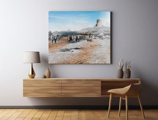 Devils Tower National Monument - Canvas Gallery Wrap