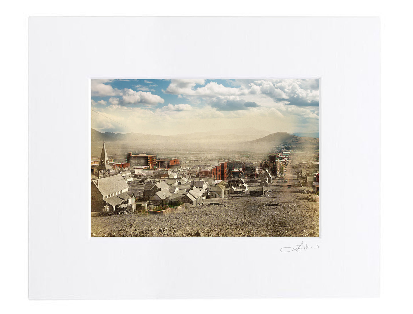 Idaho Street Late 1800s - Matted Print