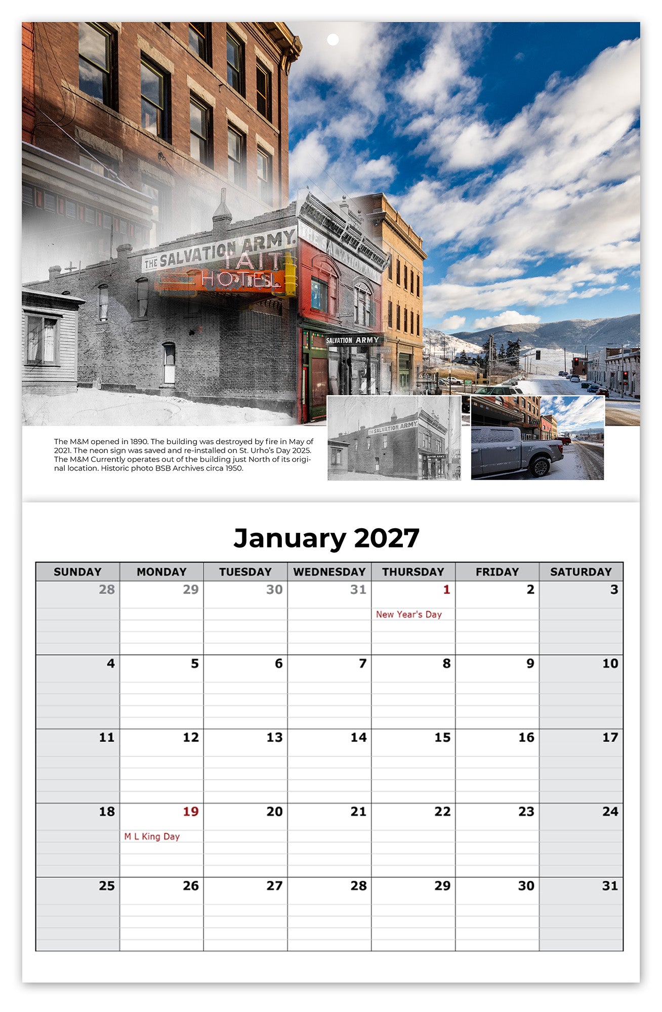 *NEW* 2027 Calendar PRE ORDER - Time Travel - Butte, Montana
